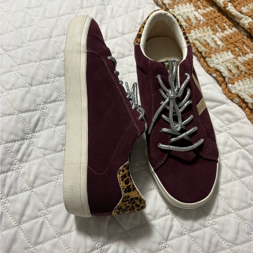 Vintage Havana Jordy Burgundy and Leopard Sneakers - Picture 3 of 9
